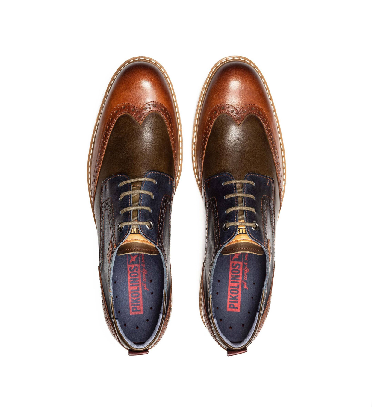 Pikolinos Avila M1T-4191C1 Brandy 4 Eyelet Brogue Made In Spain