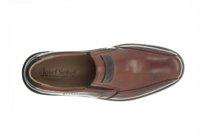 Josef Seibel Alastair 03 Cognac Kombi Brown Leather Slip On Shoes