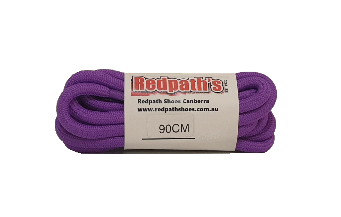Redpath’s Purple 35 Inch 90cm (4-6 Eyelet) Round Polyester Shoe Laces