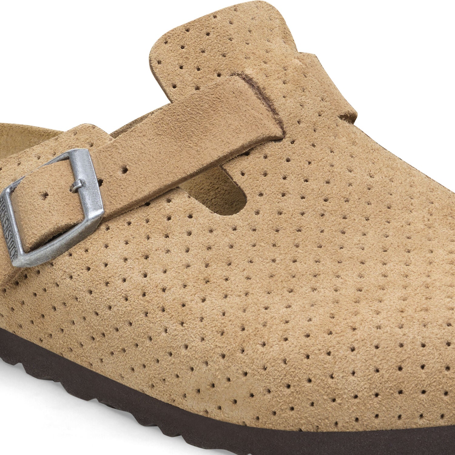 Birkenstock Boston Embossed Dotted New Beige Suede Made In Germany