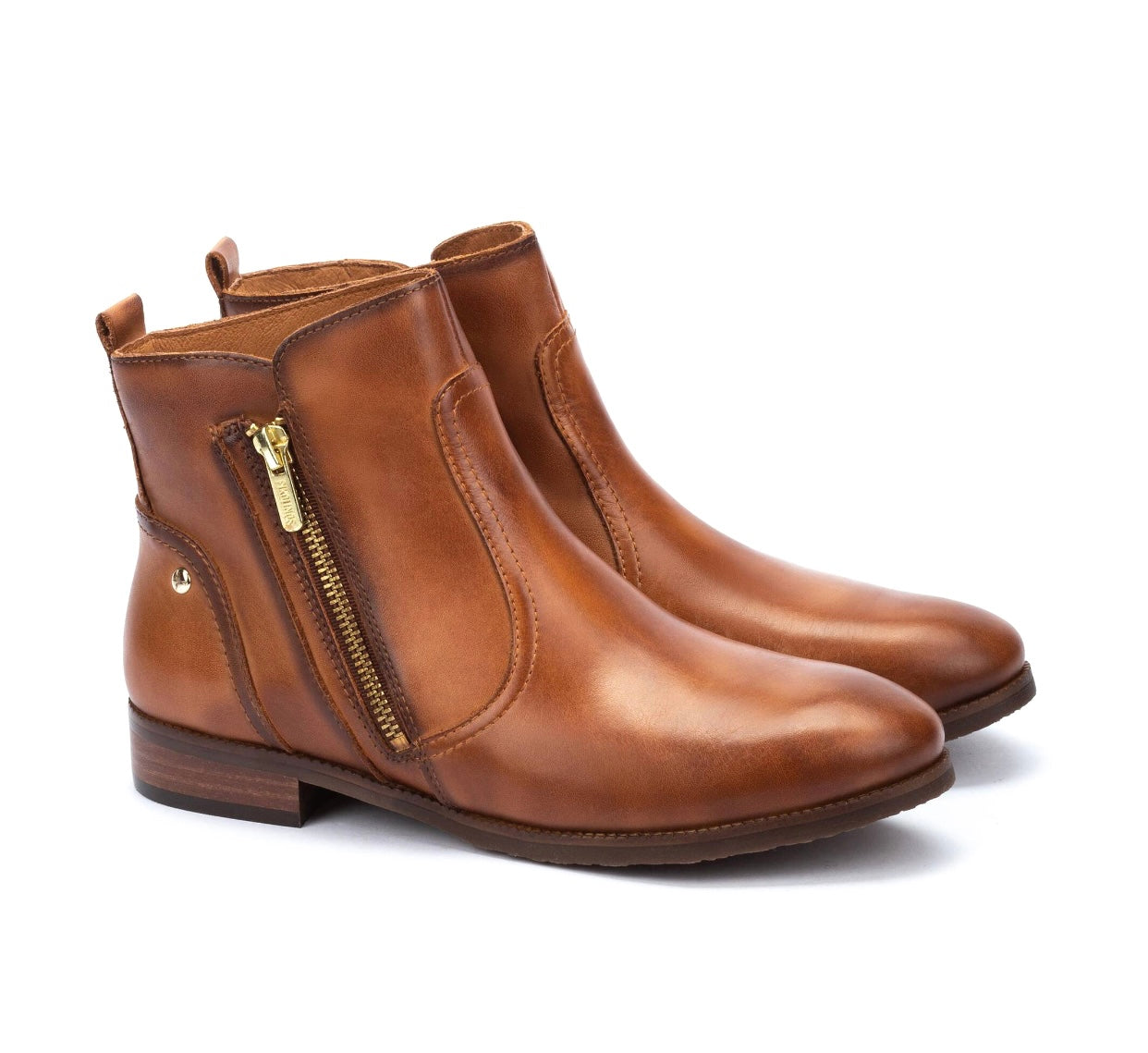 Pikolinos Royal W4D-8795 Brandy Light Tan Zip Ankle Boot Made In Spain