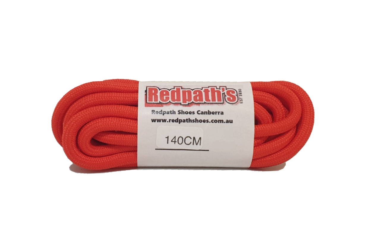 Redpath’s Red 55 Inch 140cm (8-10 Eyelet) Round Nylon Shoe Laces