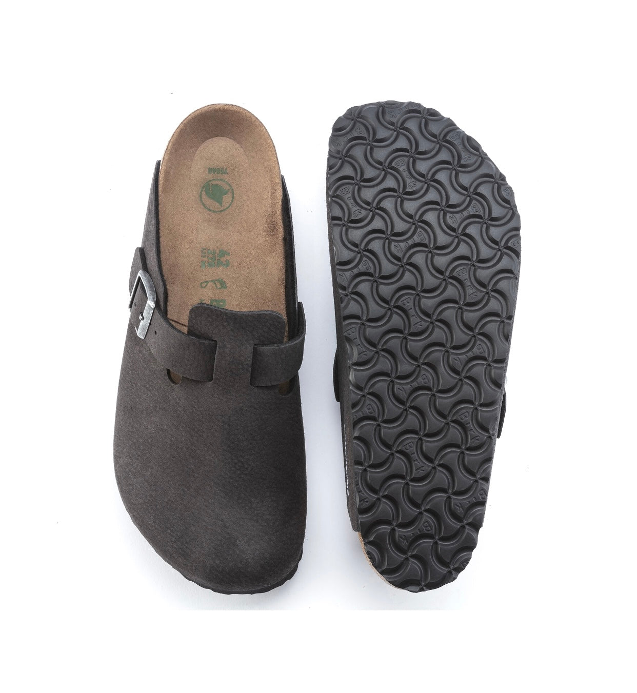 Birkenstock Boston Desert Dust Black Vegan Made In Germany