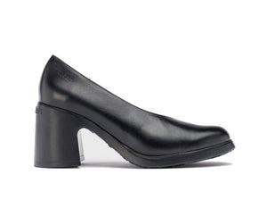 Wonders M-5503 Bora Negro Black Leather High Heel Court Shoe Made In Spain