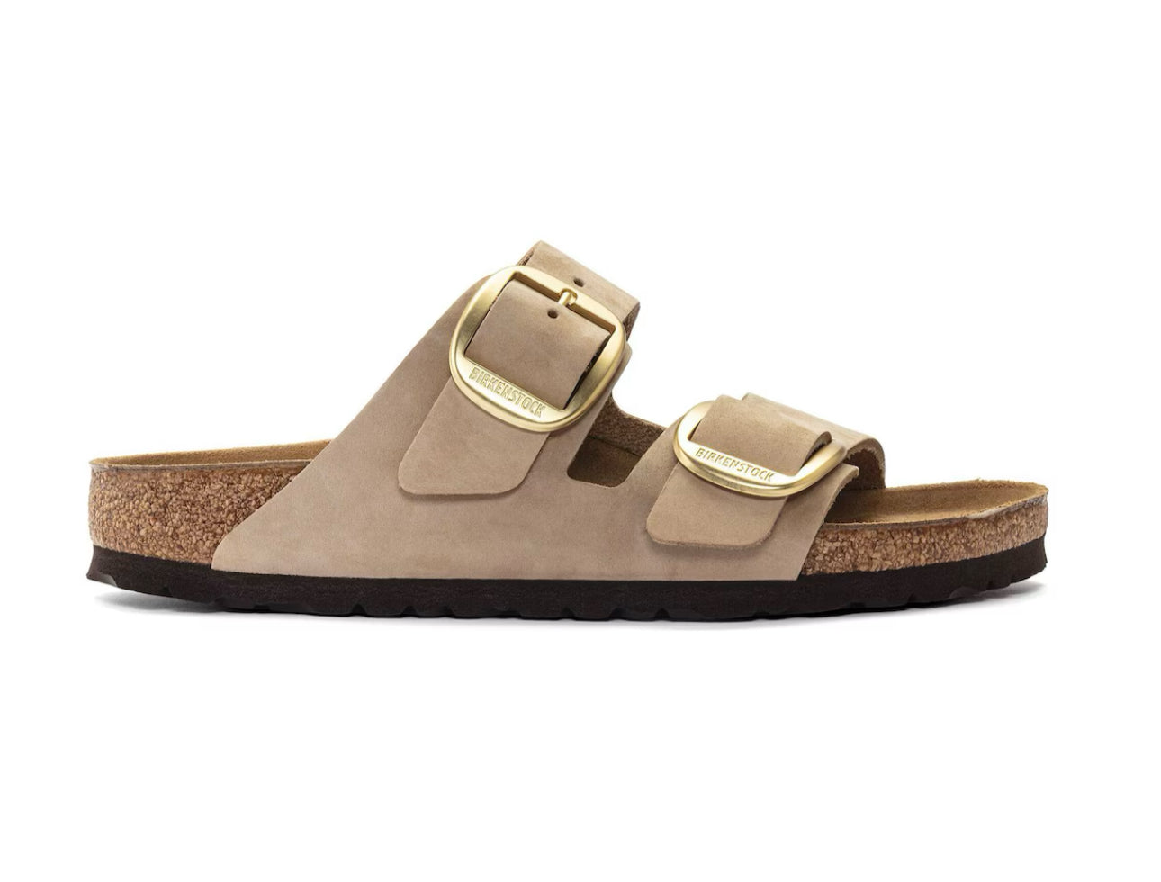 Birkenstock Arizona Big Buckle Sandcastle Taupe Nubuck Leather Made In Germany