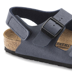 Birkenstock Milano HL Kids Navy Blue Birko-Flor Nubuck Made In Germany