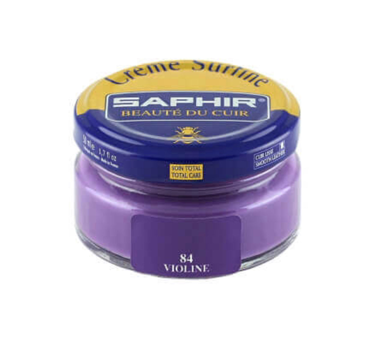 Saphir 84 Violine Violet Purple Renovating Cream Polish 50ml Made In France