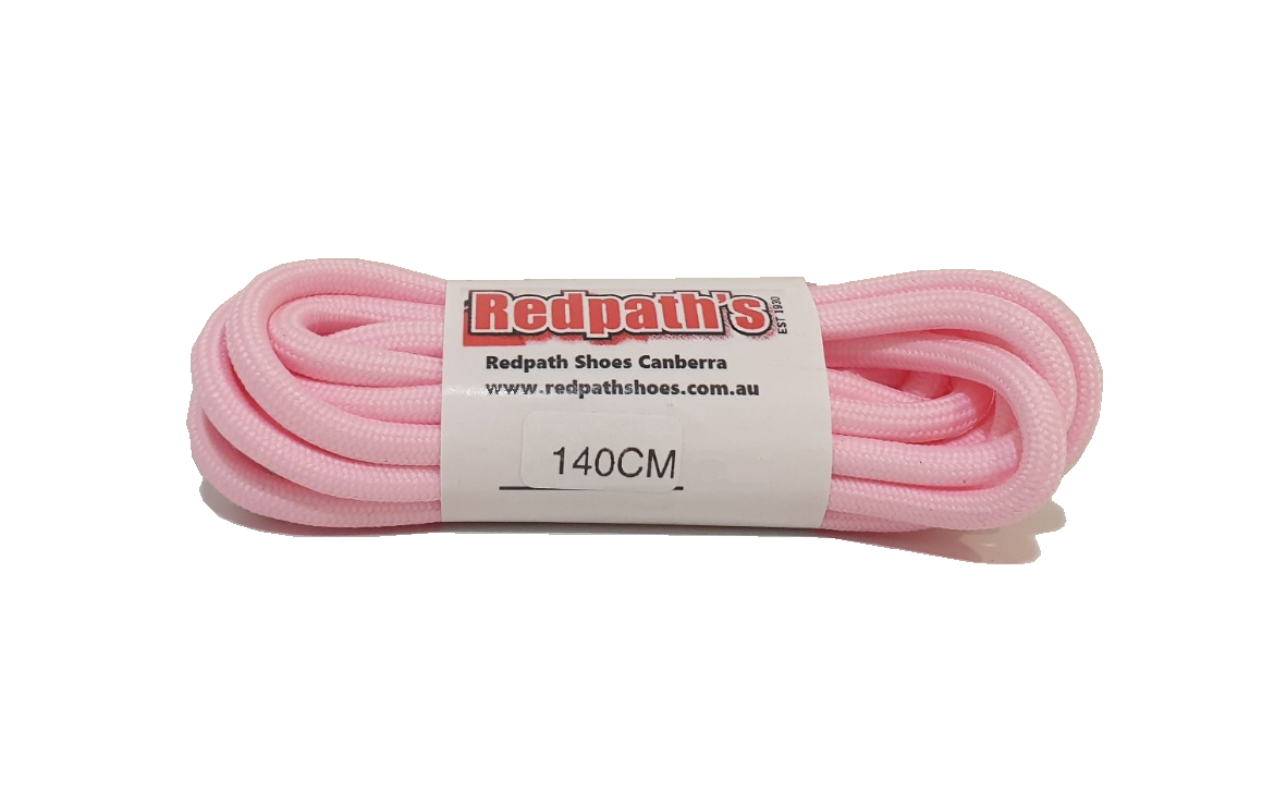 Blush Pink Shoe Laces Redpath's Light Pink 55 Inch 140cm (8-10