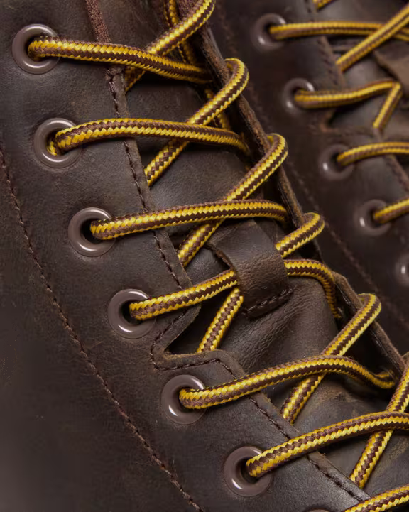 Dr. Martens Crewson Dark Brown Crazy Horse Ankle 8 Eyelet Boot