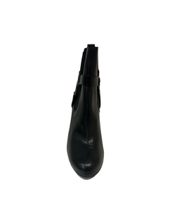 Progetto H215 Light Nero Black Elastic Sided Ankle Strap Boot Made In Italy