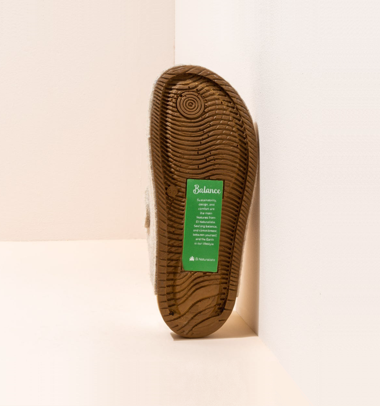 El Naturalista NA70 Wool Natural Beige Home Buckle Clog Made In Spain