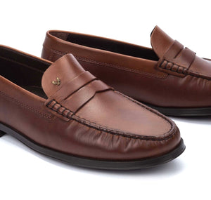 Martinelli Forthill 1623-2760C Cuero Cuir Light Tan Leather Loafers Slip On Shoes Made In Spain