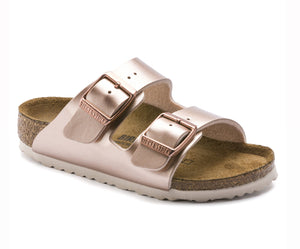 Birkenstock Arizona Kids Electric Metallic Copper Birko-Flor Made In Germany