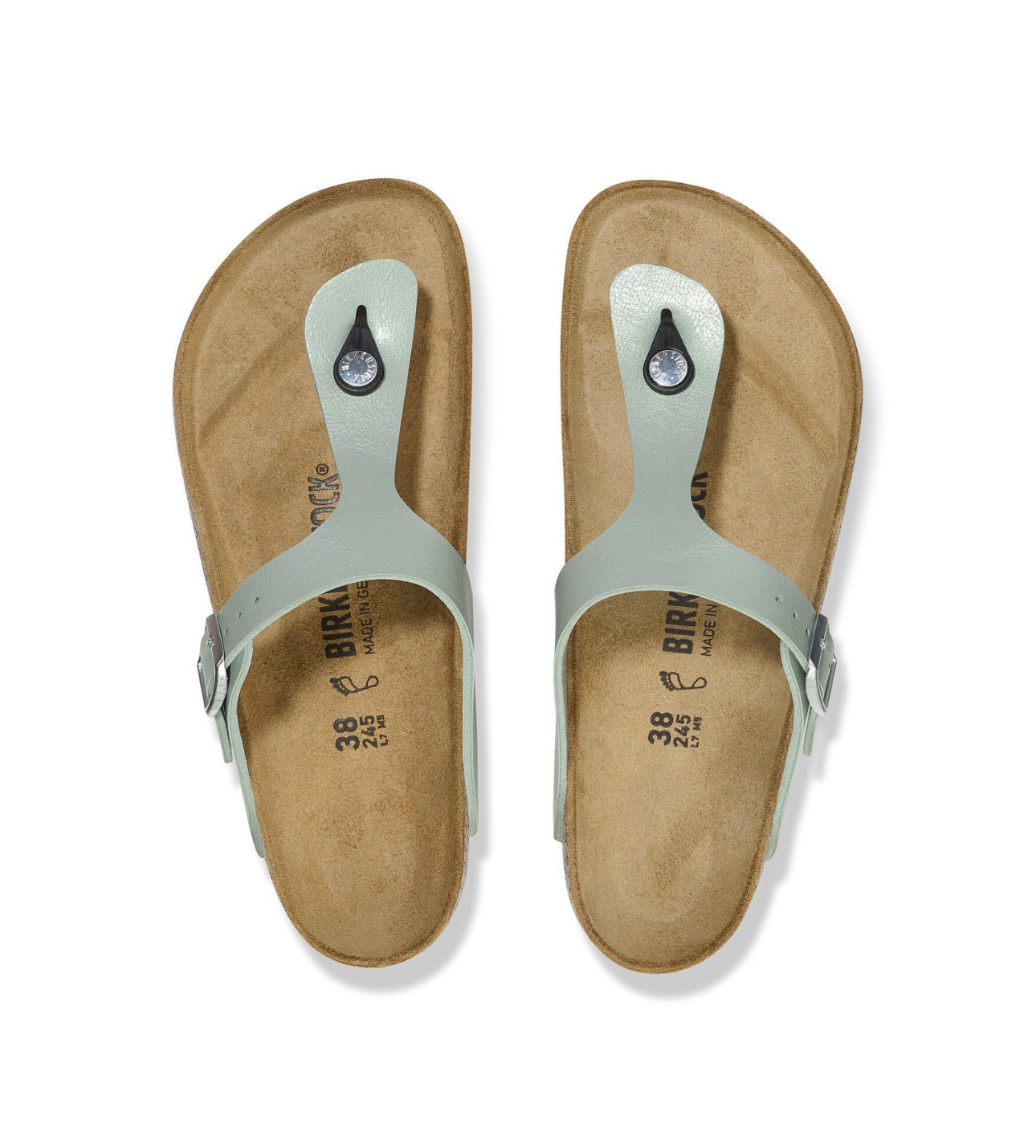 Birkenstock Gizeh Graceful Surf Green Birko-Flor Made In Germany