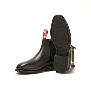 Rossi Boots 503 Kidman Black One Piece Rubber Sole Chelsea Dress Boot