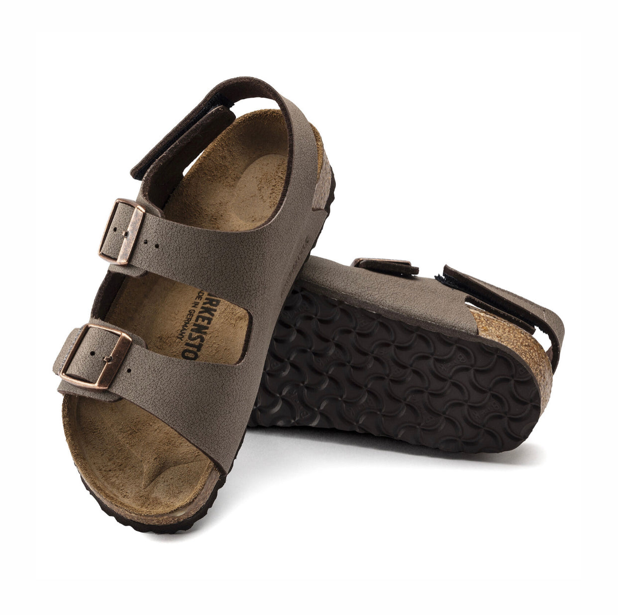 Birkenstock Milano HL Kids Mocha Brown Birko-Flor Nubuck Made In Germany