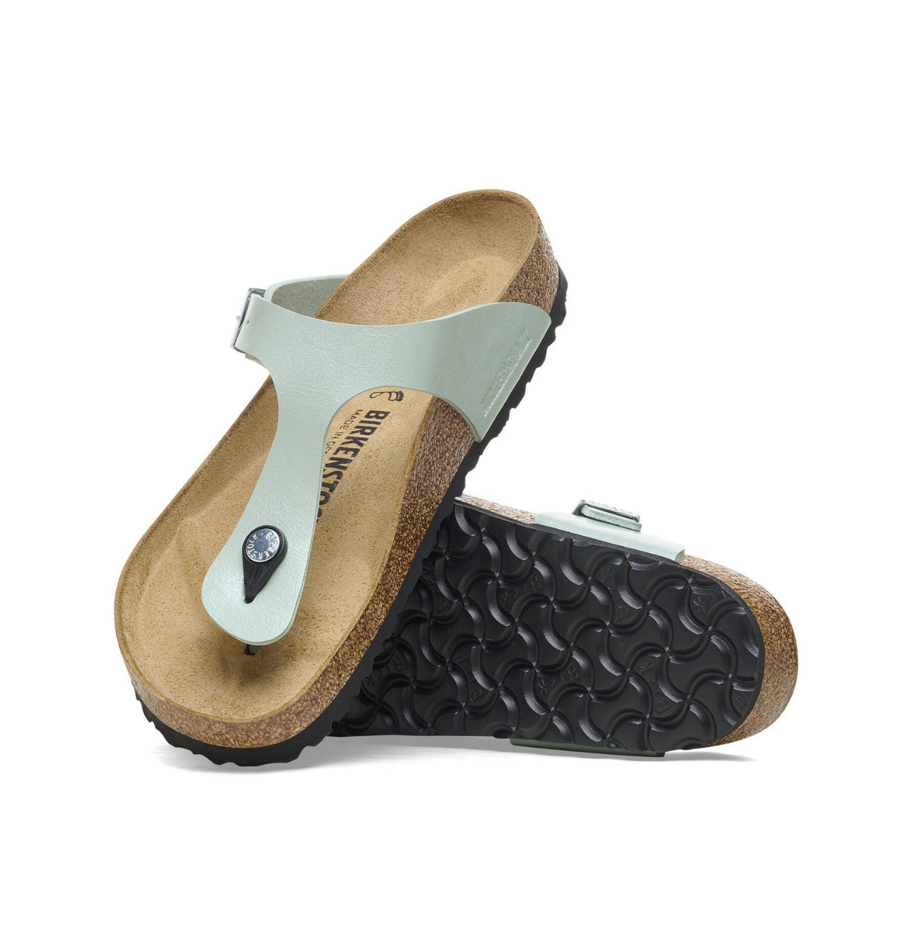 Birkenstock Gizeh Graceful Surf Green Birko-Flor Made In Germany