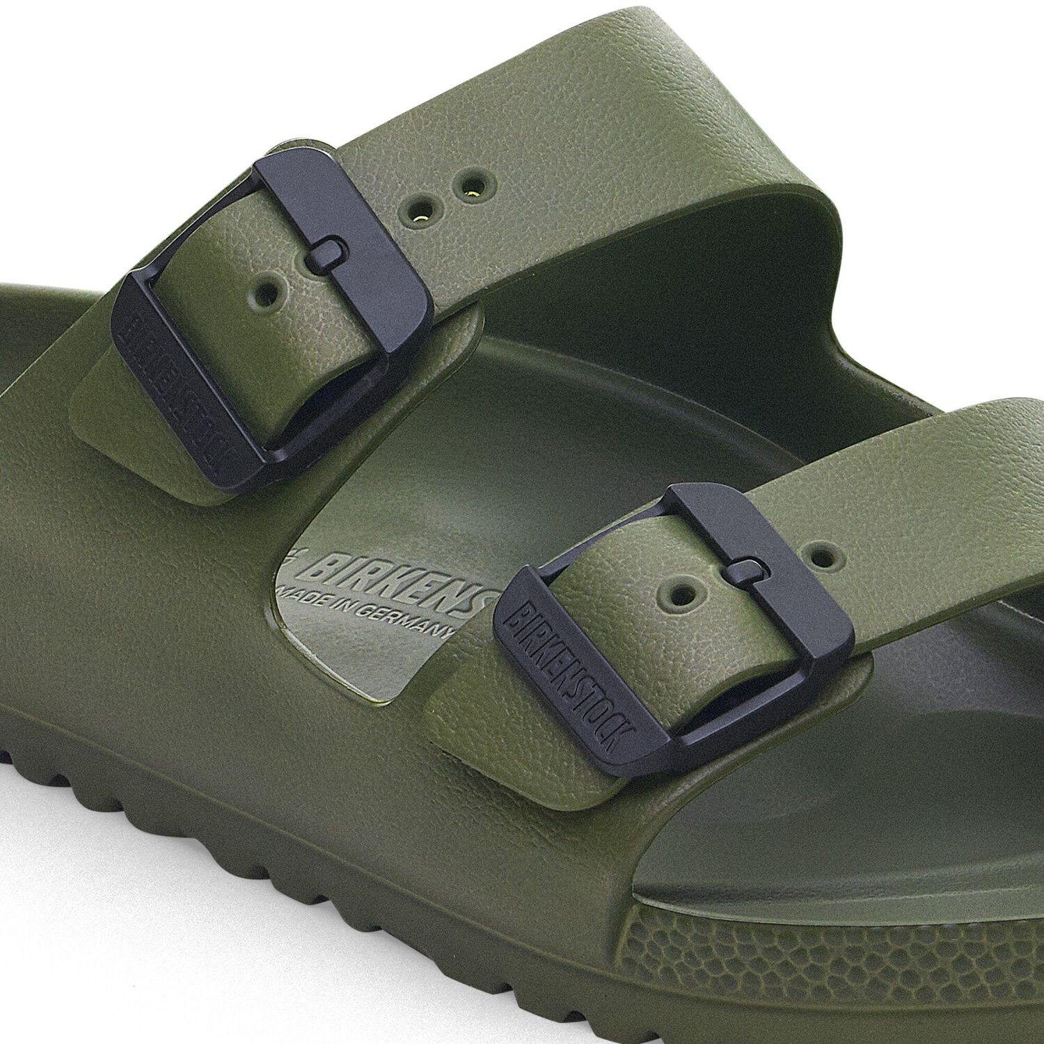 Birkenstock Stealth Buckle Khaki Green Black EVA Vegan Made In Germany