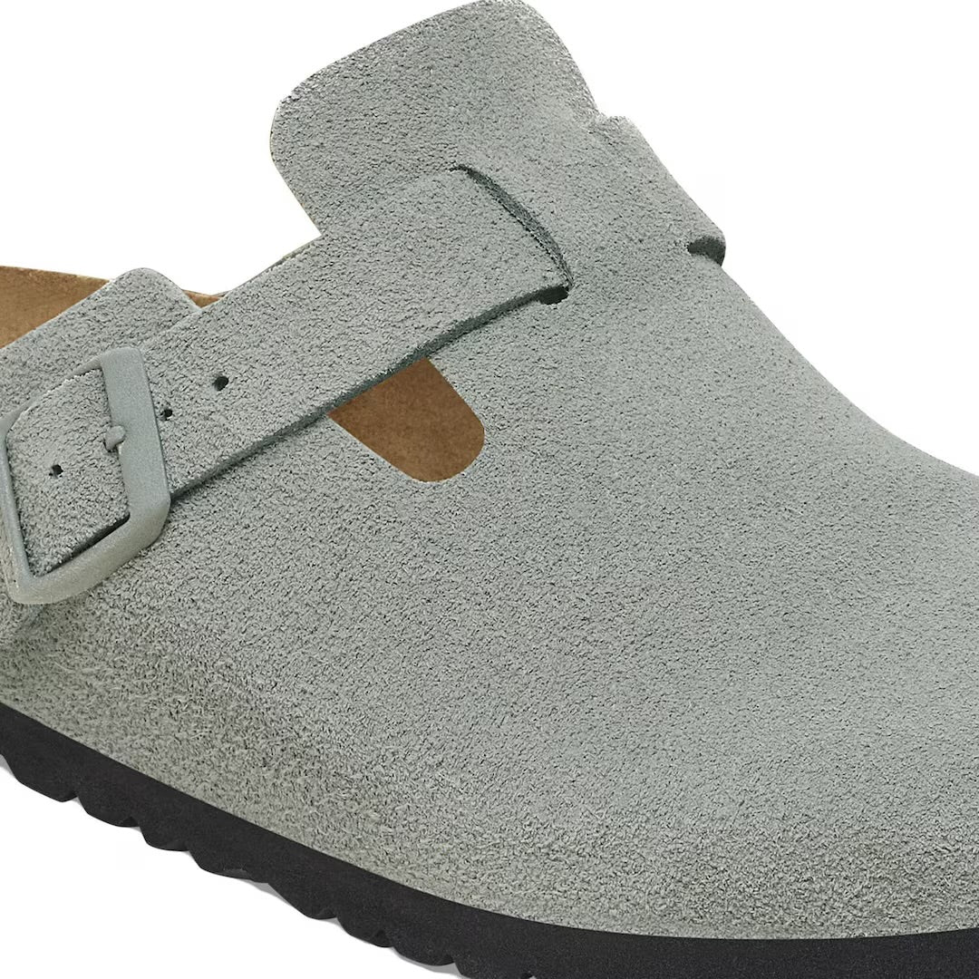 Birkenstock Boston Pure Sage Soft Footbed Made In Germany