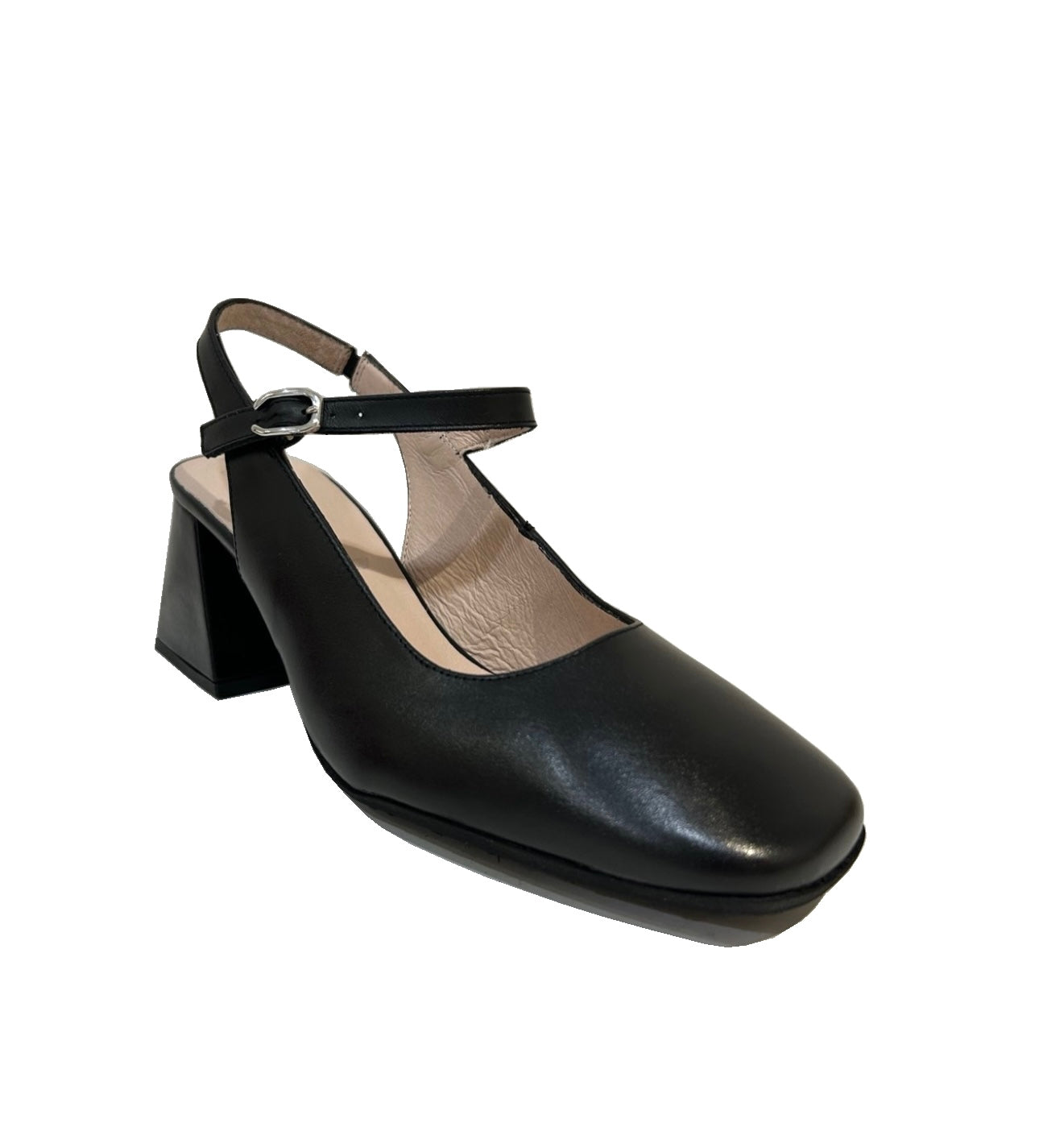 Wonders H-6307 Iseo V Negro Black Leather Court Shoe Made In Spain