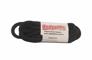 Redpath’s Black 70 Inch 180cm (12-14 Eyelet) Round Polyester Shoe Laces