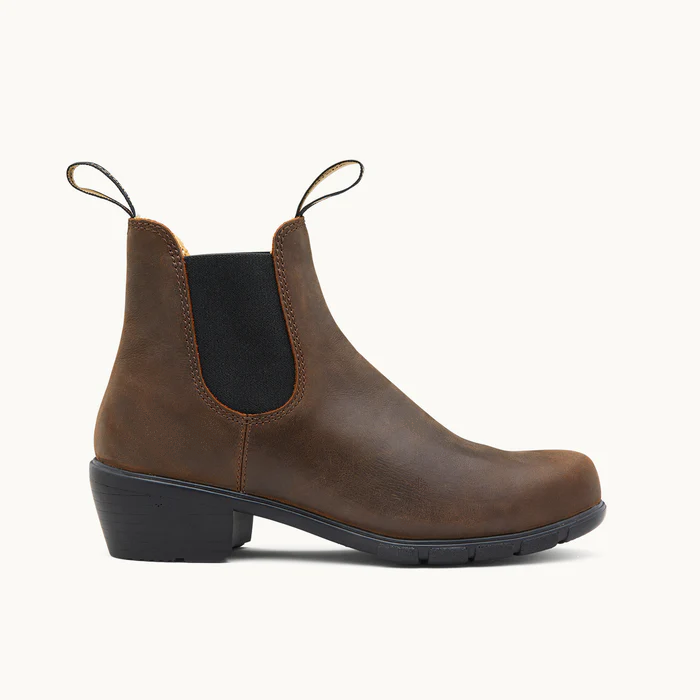 Blundstone 1673 Antique Brown Elastic Sided Cuban Heel Boot