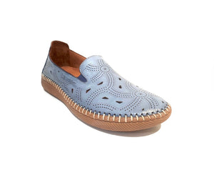 Sala Europe Libby Anar Sky Blue Slip On Shoe Made In Turkey