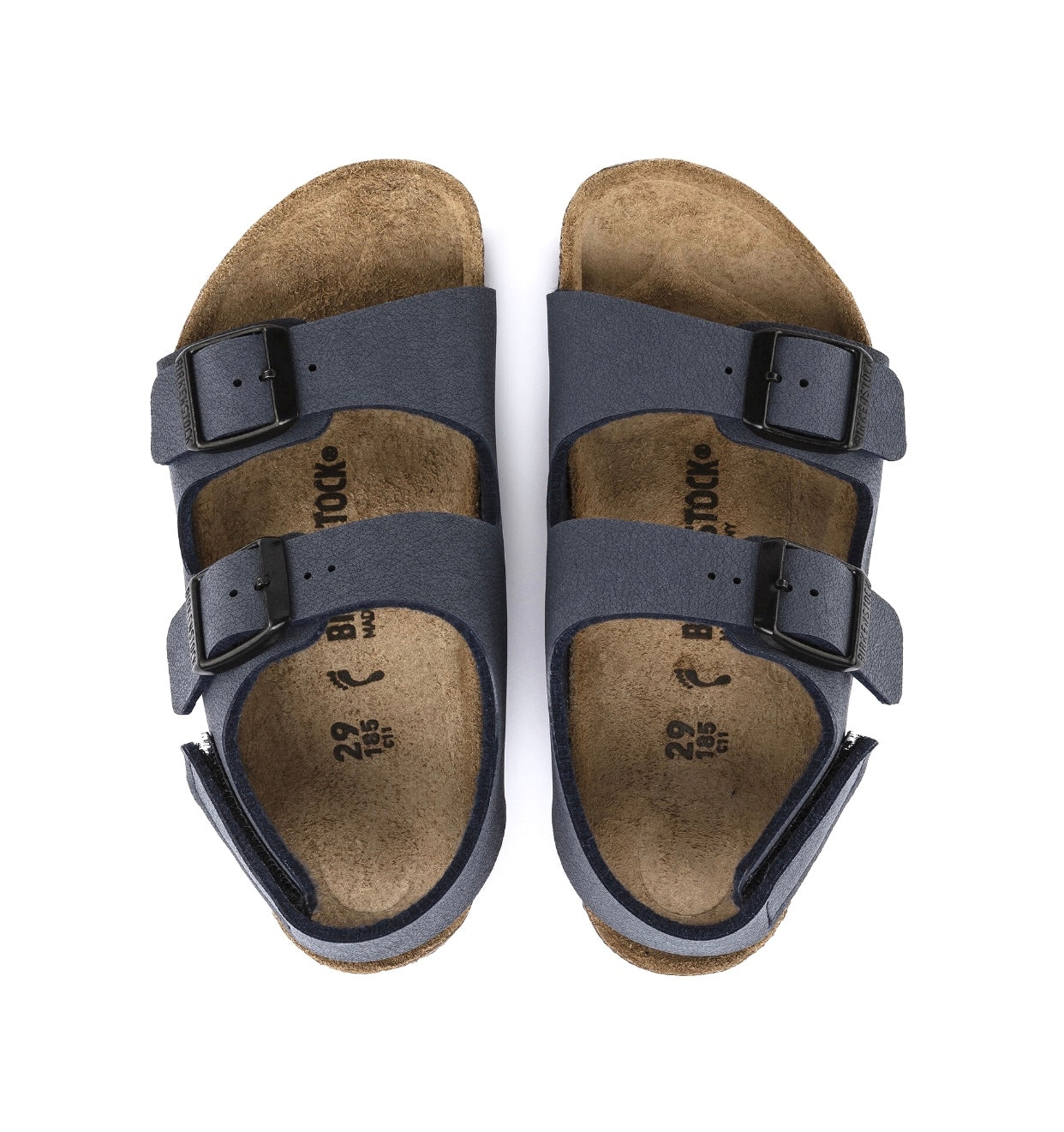 Birkenstock Milano HL Kids Navy Blue Birko-Flor Nubuck Made In Germany