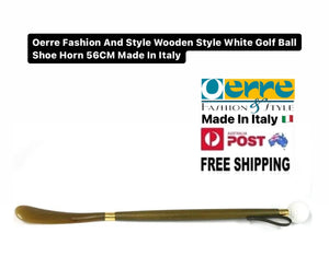 Oerre Fashion And Style Wooden Style White Golf Ball Shoe Horn 56CM Made In Italy