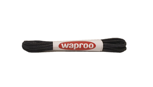 Waproo Black 29 Inch 75cm (2-4 Eyelet) Round Fine Waxed Cotton Shoe Laces Made In Australia