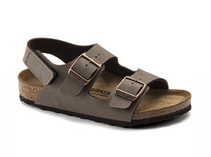 Birkenstock Milano HL Kids Mocha Brown Birko-Flor Nubuck Made In Germany