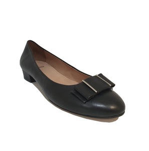 Wonders A-2602 Black Negro Leather Flats Made In Spain