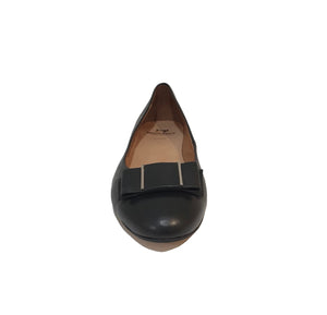 Wonders A-2602 Black Negro Leather Flats Made In Spain