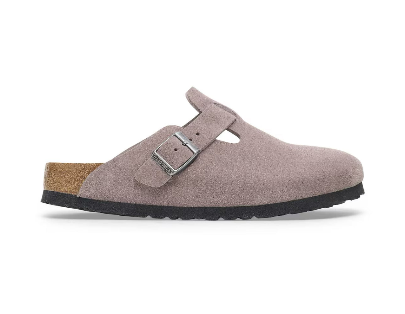 Birkenstock Boston Faded Purple Suede Soft Footbed Made In Germany