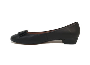 Wonders A-2602 Black Negro Leather Flats Made In Spain