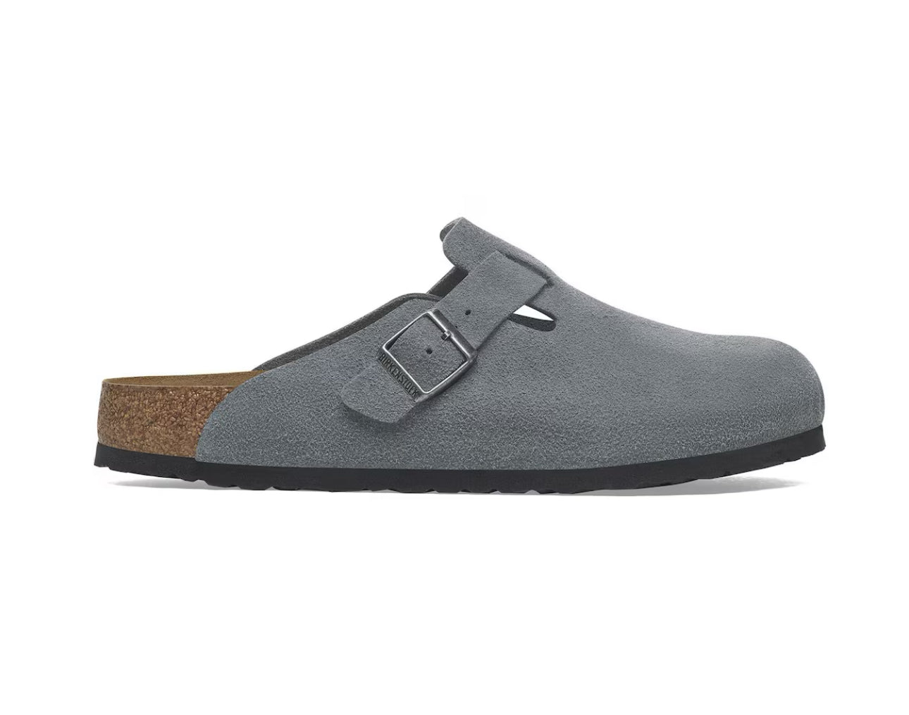 Birkenstock Boston Basalt Gray Blue Grey Suede Soft Footbed Made In Germany