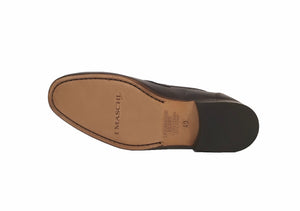 Imaschi Gold 1108 Black Leather Vitello Morbido Nero Loafers Slip On Shoes Made In Italy