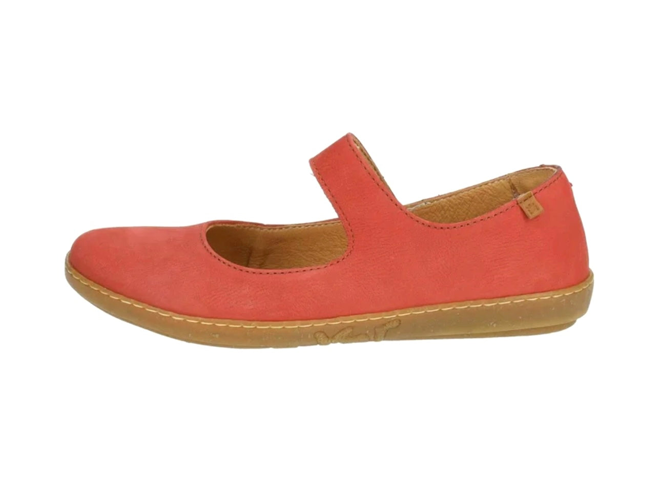 El Naturalista 5301 Frambuesa Pink Red Coral Pleasant Elastic Strap Mary Jane Made In Spain