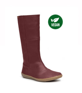 El Naturalista 5316T Rioja Rugged Burgundy Coral Vegan Knee High Boots Zip Made In Spain