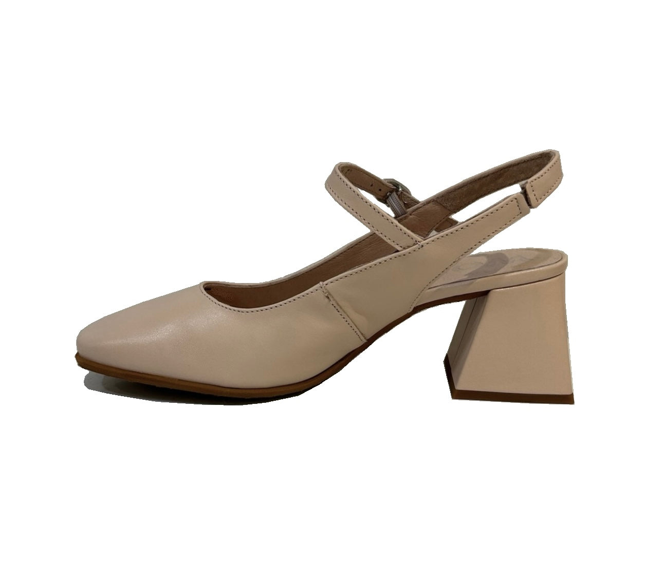 Wonders H-6307 Iseo V Palo Beige Cream Leather Court Shoe Made In Spain