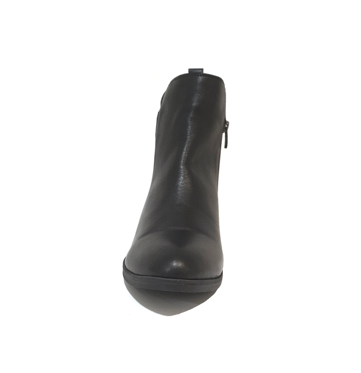 Sala Europe Bobby Black Leather Zip Ankle Boot Black Sole Made In Turk ...