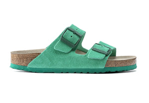 Birkenstock Arizona Bold Green Suede Soft Footbed Made In Germany