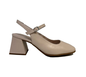 Wonders H-6307 Iseo V Palo Beige Cream Leather Court Shoe Made In Spain