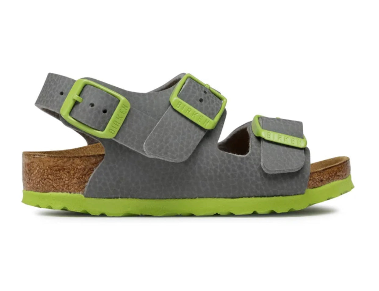 Birkenstock Milano Kids Kinder Desert Soil Gray Green Birko-Flor Made In Germany