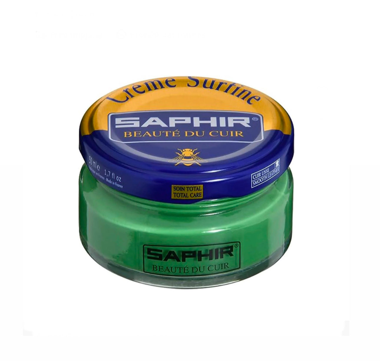 Saphir 49 Vert Jardin Garden Green Renovating Cream Polish 50ml Made In France