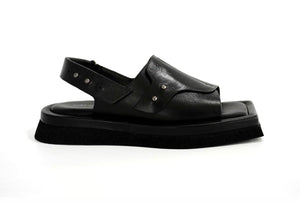 Yuko Imanishi + 732054 Chisa Black Square Open Toe Sandal