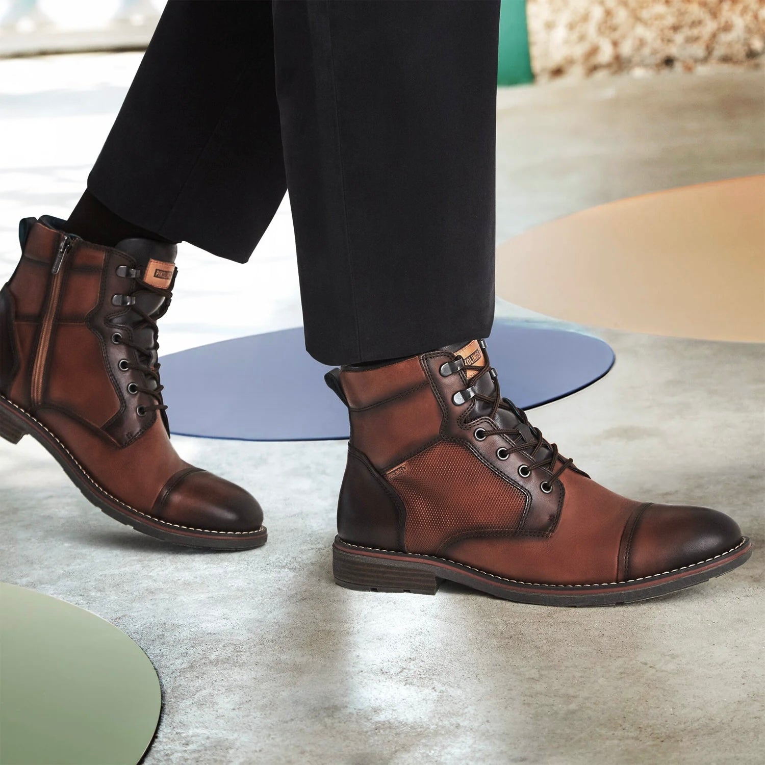 Pikolinos York M2M-8156C1 Cuero 6 Eyelet Zip Ankle Boot