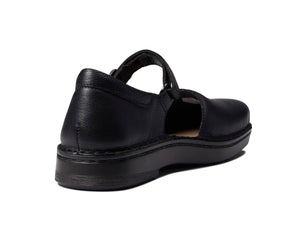 Naot Catania Soft Black Leather Buckle Velcro Mary Jane Shoe Made In Israel