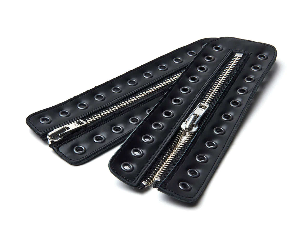 Fake Zipper Guard Solovair Gripfast 11 Eye Zip Guard Black Hi-Shine Made In England ...