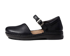 Naot Catania Soft Black Leather Buckle Velcro Mary Jane Shoe Made In Israel